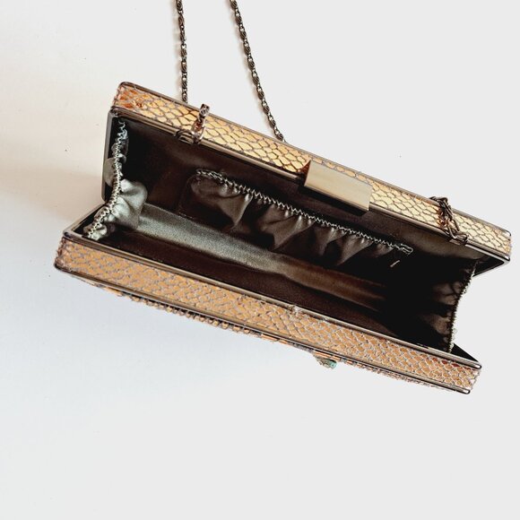 Women Snake Bag Purse Evening Clutch on a Chain - Picture 11 of 16